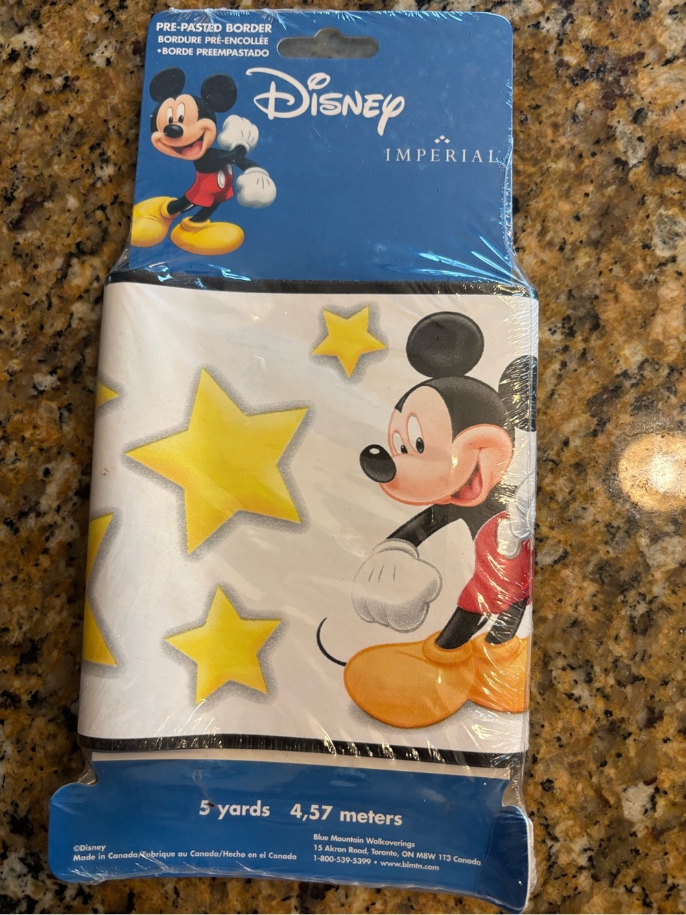 New Disney Mickey Mouse Star Wall Paper Border Trim Pre Pasted 15 Feet Decor
